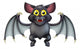 Cute Halloween Bat Cartoon Wall Decal
