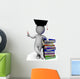 Student with Diploma Shows Wall Decal