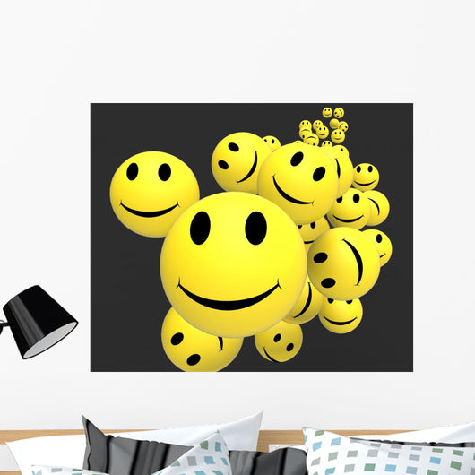 Smileys Showing Happy Positive Wall Decal