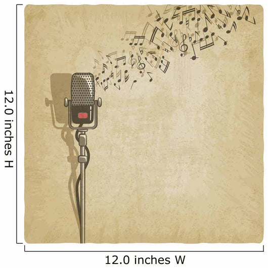 Vintage with Microphone Vector Wall Decal