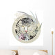 White Lion Head Circle Wall Decal
