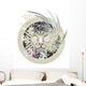 White Lion Head Circle Wall Decal