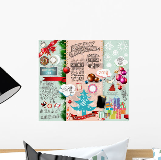 2014 Christmas Vintage typograph design elements: 