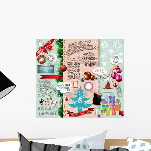 2014 Christmas Vintage typograph design elements: 