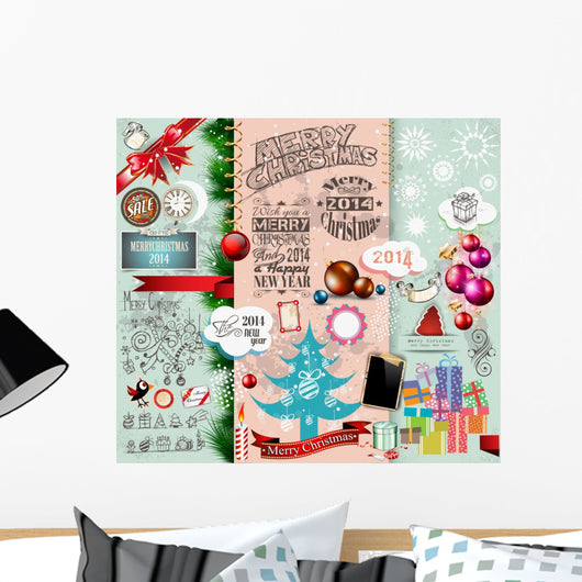 2014 Christmas Vintage typograph design elements: 