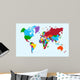 World map, colorful countries atlas EPS10 vector file. 