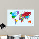 World map, colorful countries atlas EPS10 vector file. 