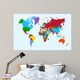 World map, colorful countries atlas EPS10 vector file. 