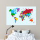 World map, colorful countries atlas EPS10 vector file. 