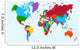 World map, colorful countries atlas EPS10 vector file. 
