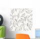Pattern with Leaves Wall Decal