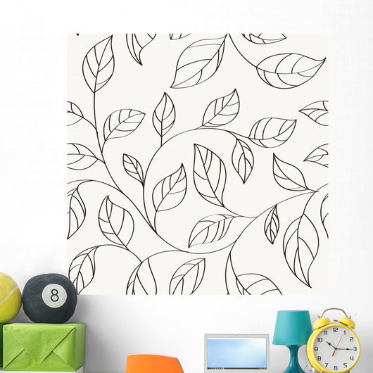 Pattern with Leaves Wall Decal