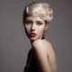 Beautiful Blonde Woman Retro Fashion Image 