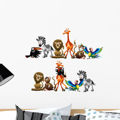 Wild Animalsanimali Selvaggivector shown on a wall