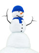 render of a snowman with blue knitted cap and scarf, Wall Decal