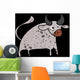 Bull Cartoon Icon. Wall Mural
