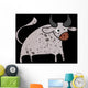 Bull Cartoon Icon. Wall Mural