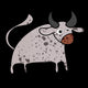 Bull Cartoon Icon. Wall Mural