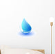 Blue Water Drop Illustration Wall Decal