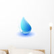Blue Water Drop Illustration Wall Decal