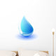 Blue Water Drop Illustration Wall Decal