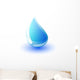 Blue Water Drop Illustration Wall Decal