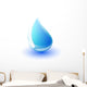 Blue Water Drop Illustration Wall Decal
