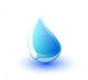 Blue Water Drop Illustration Wall Decal