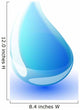 Blue Water Drop Illustration Wall Decal