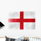 England Flag painted on leather texture 