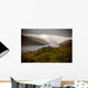 Dramatic storm with rain over the Loch Shiel, Scotland Wall Mural