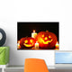 Halloween Pumpkins and Candles Wall Decal