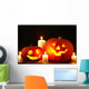 Halloween Pumpkins and Candles Wall Decal