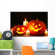 Halloween Pumpkins and Candles Wall Decal