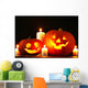 Halloween Pumpkins and Candles Wall Decal