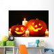 Halloween Pumpkins and Candles Wall Decal