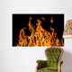 yellow fire sparks isolated on black 