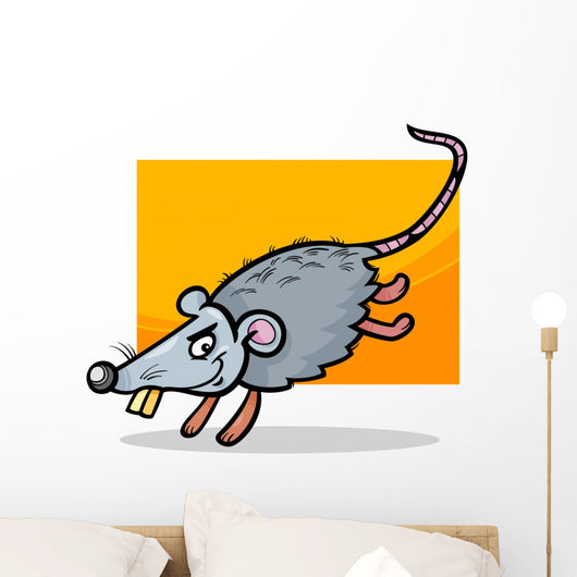 mouse or rat cartoon illustration Wall Decal