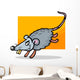 mouse or rat cartoon illustration Wall Decal