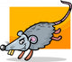 mouse or rat cartoon illustration Wall Decal