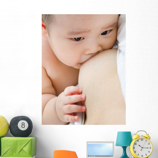 Mother breast feeding baby Wall Mural