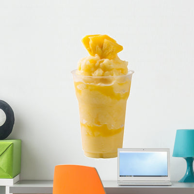 Pineapple Smoothie shown on a wall