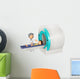 MRI Scanm Doctor and little boy, 3d Wall Decal