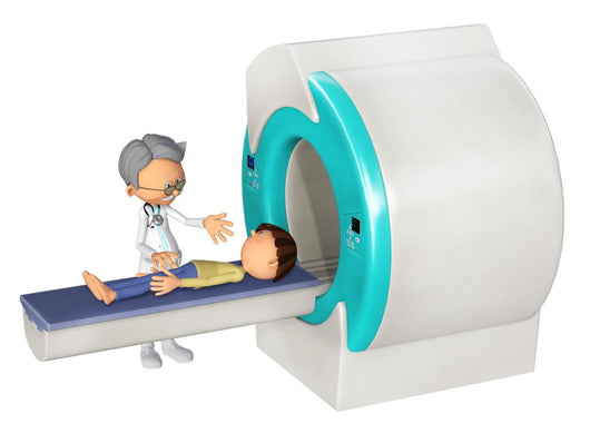 MRI Scanm Doctor and little boy, 3d Wall Decal