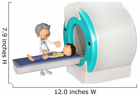 MRI Scanm Doctor and little boy, 3d Wall Decal