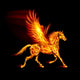 Fire Pegasus Wall Mural