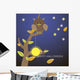 Owl tree with the moon and stars 