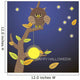 Owl tree with the moon and stars 