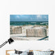 Beautiful Florida Beach with Sand Fences and Turquoise Ocean 