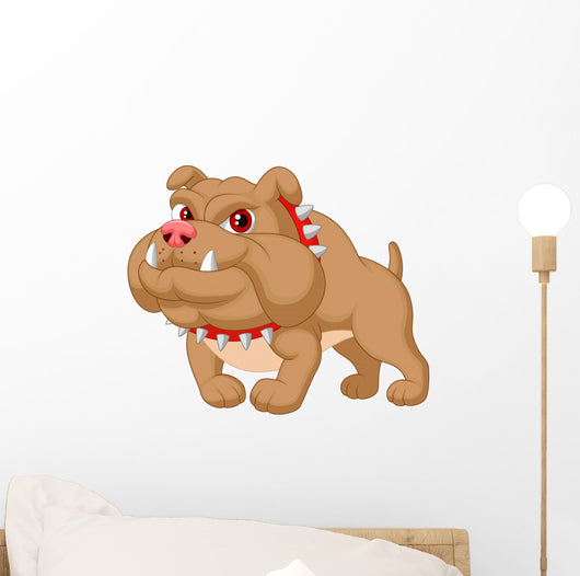 Illustration of bulldog cartoon Wall Decal